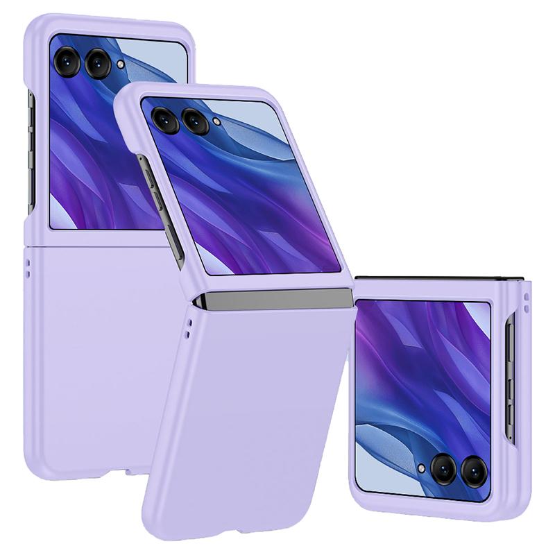 

For Motorola Razr 50 Ultra 5G Case Skin-Touch Rubberized Hard PC Phone Cover Light Purple