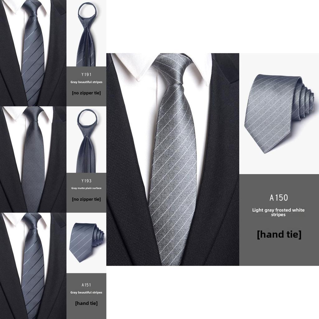 Herren Krawatte mit Streifenmuster und Reißverschluss für formelle Kleidung