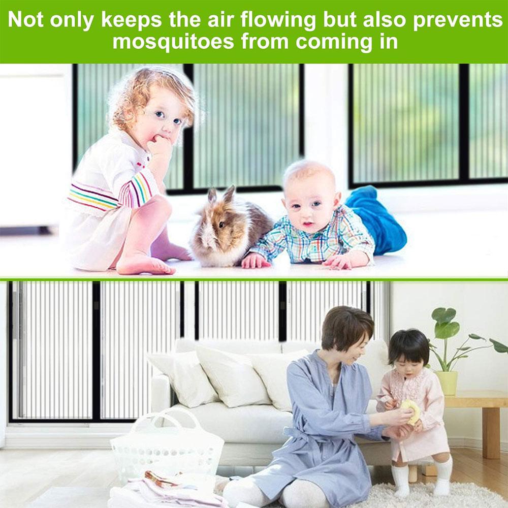 Magnetic Screen Door Curtain Anti Mosquito Keeps Bug Out Automatic Self-Closing Household Ventilation Door Mesh Curtain 38x82in