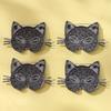Vintage Cats Head Brooch With Sparkling Rhinestones Elegant Retro Design Accessory For Jackets Coats And Dresses