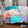 Happy Birthday Celebration Blanket Personalized Name Soft Comfortable Stylish Blanket Car Blanket Perfect For Travel Camping Outdoor Home Suitable For