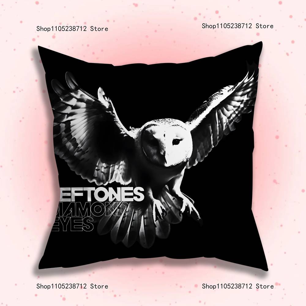 Retro Band D-Deftones Pillow Covers Cartoon Sofa Decorative Home Double-sided Printing Short Plush Cute Cushion Cover