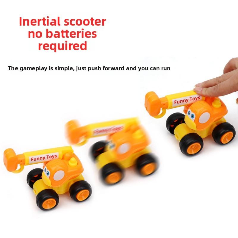 Engineering Vehicle Toy Set With Sliding Function For Boys And Girls