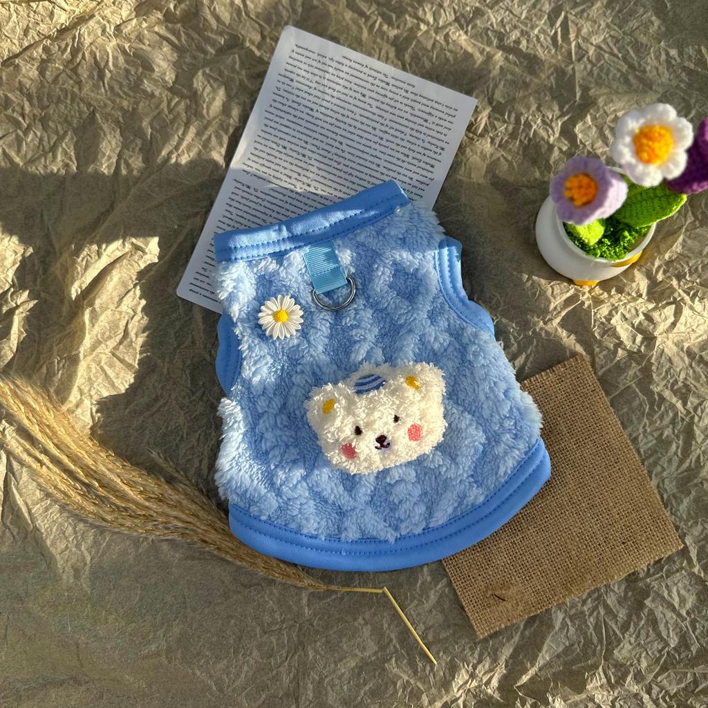 Ropa para perro gato chaleco de invierno ropa para mascotas cálida linda caricatura Oso Grande títere de peluche ropa para mascotas