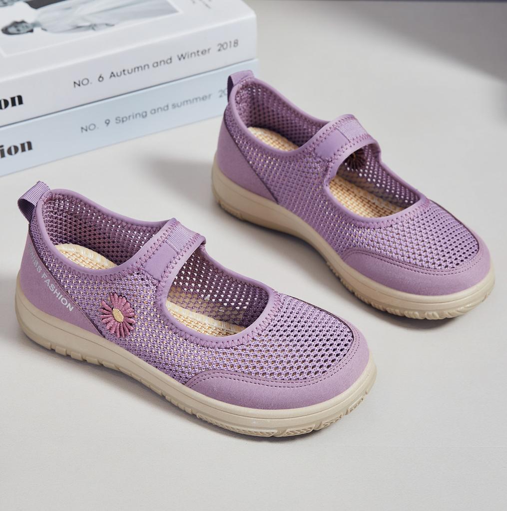 Women Shoes Breathable Vulcanized Shoes Fashion Comfortable Female Dance Work Shoes Breathable Mesh Casual Walking Shoes Ladies