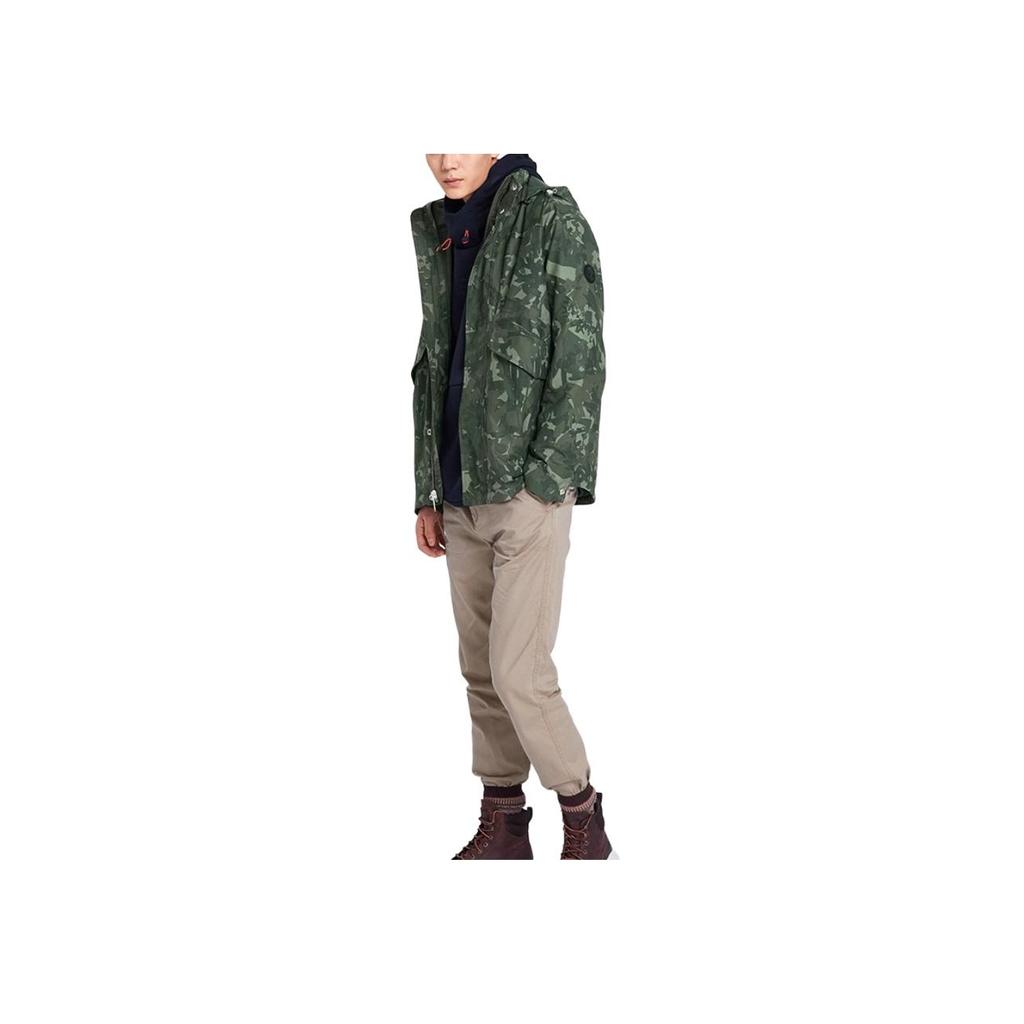 Timberland Hooded Three-In-One Jacket Men Jackets Army-Green Camouflage A1XY5W63