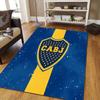 Club Atletico Boca Juniors3 Flannel Pattern Square Carpet,Area Rug,Carpet Rug for Living Room Bedroom Sofa Playroom Decor,Non-slip Floor Mat