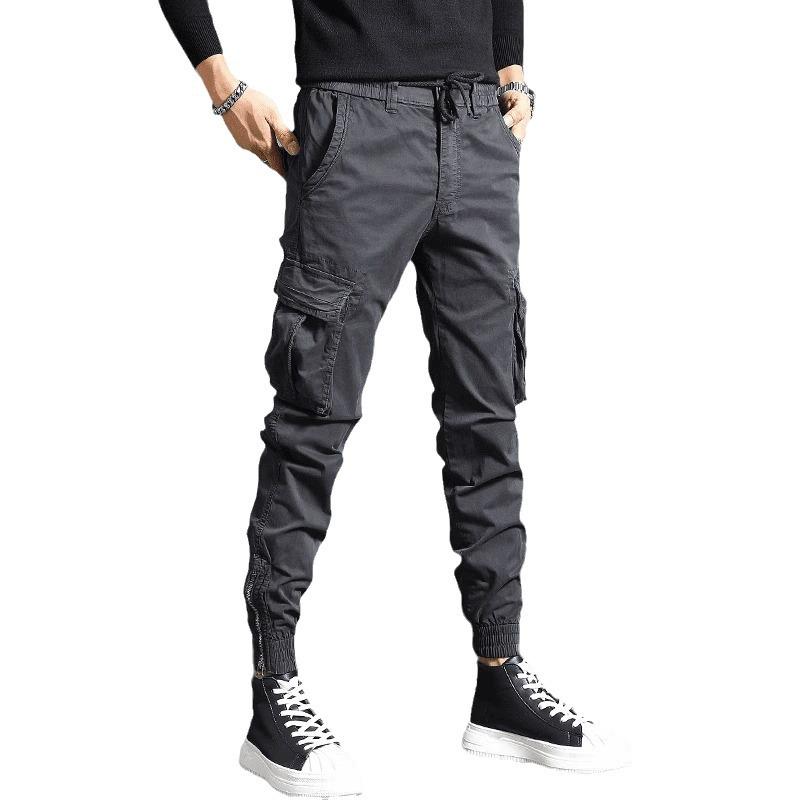 Men's Trendy Cotton Loose Fit Zipper Leg Overalls for Autumn