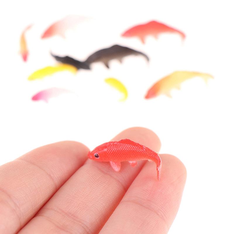 5Pcs Dollhouse Miniature Model Fish Carp Simulation Animals Kids Toys Figurines