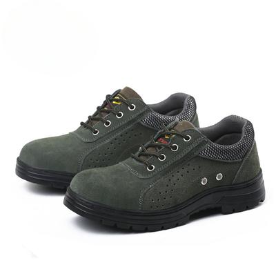 Safety Shoes Steel Bag Head Anti-smashing and Anti-puncture Anti-velvet Labor Insurance Shoes Anti-velvet Cowhide Work Shoes