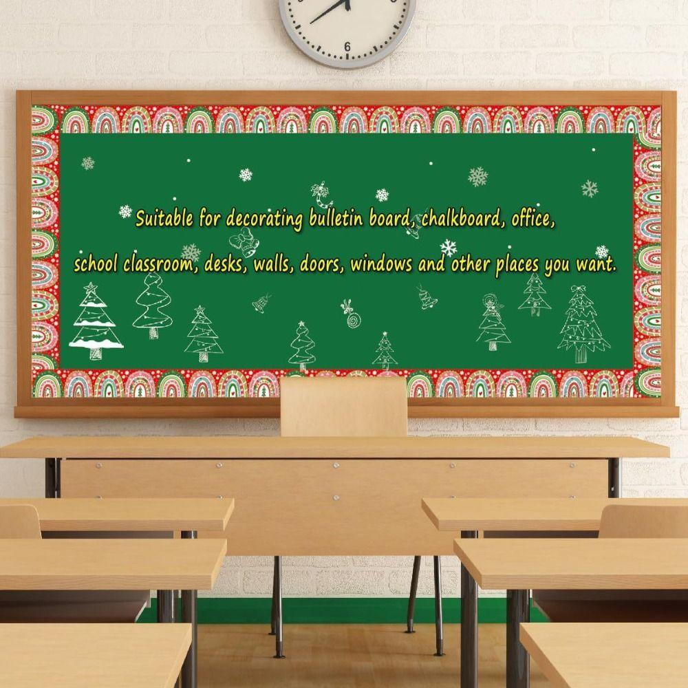 New Self Adhesive Chalkboard Board Border Christmas DIY Border Classroom Decors 10m Decorative Stickers Handmade Crafts