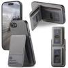For iPhone 16e Case Cloth Texture Leather+PC+TPU RFID Blocking Phone Cover with Card Holder