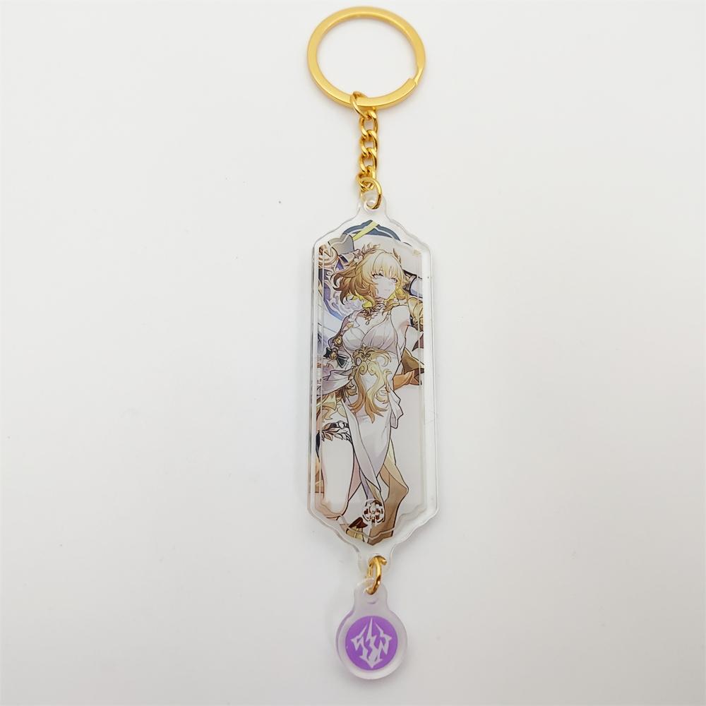 Game Honkai: Star Rail Acrylic Keychain Long Strip Pendant Figure Castorice Cipher Hyacine Mydei Anaxa Accessories Ornament