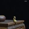 Mini Cute Daruma Daishi Seated Statue Brass Daruma Statue Small Traditional Craft Prosperity of Money Luck Feng Shui Daruma God Statue Buddhist