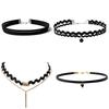Goth Black Velvet Choker Necklaces Gothic Style Rope Women Neck Decoration Chocker Jewelry On Girl Neck Accessories