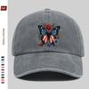 pc Patriotic Butterfly and Floral Pattern Print Baseball Cap with US th Anniversary Element Print Design Sun Hat Casual D