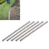 10Pcs Garden Edging Border 201 Stainless Steel Landscape Edging Kit for Flower Grass Yard