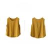 Solid Color Cotton and Linen Embroidered Vest T-shirt Women's Summer Loose Casual Sleeveless Top