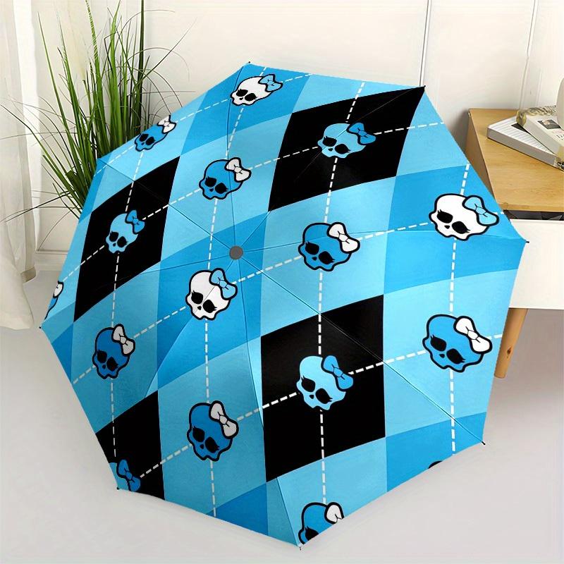 

1pc Cartoon Pattern Umbrella with Plastic Handle,Suitable for All Seasons Home Travel Outdoor Umbrella