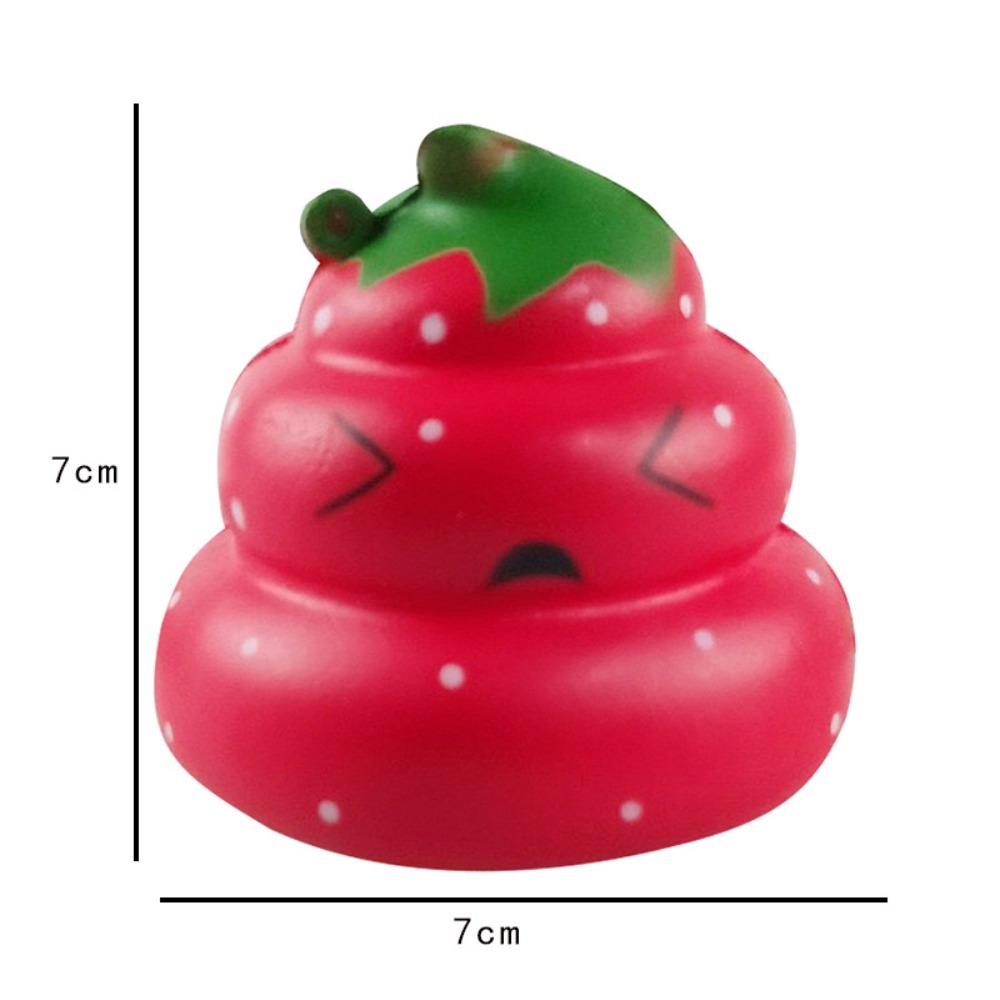 Süßes Cartoon-Kacke Squishy Spielzeug - Langsam aufsteigendes Stressabbau Sensorisches Spielzeug, Regenbogen Galaxie & Erdbeer-Design Dekompression Neuheitsgeschenk