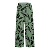 Women's Fashionable Floral Print Straight Leg Pocket Elastic Waist Casual Pants Pants