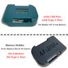 Battery Holder For Makita 18V With USB With Type-C For Makita Battery BL1840 BL1850 BL1860 Charger Adapter Fast Charging