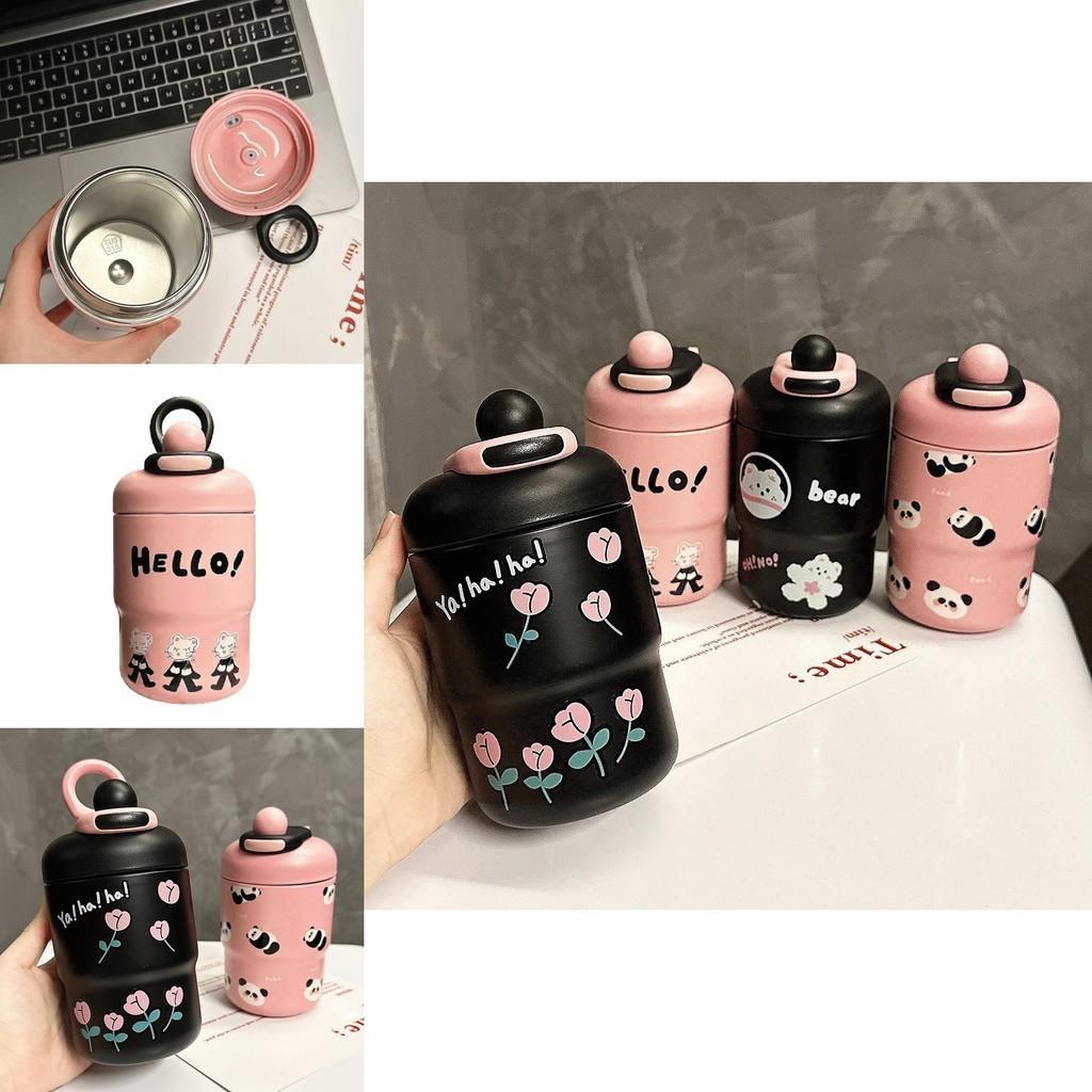 Süßer Cartoon-Isolierbecher für Mädchen, tragbare Edelstahl-Wasserflasche mit hoher ästhetischer Anziehungskraft Tb2023-603