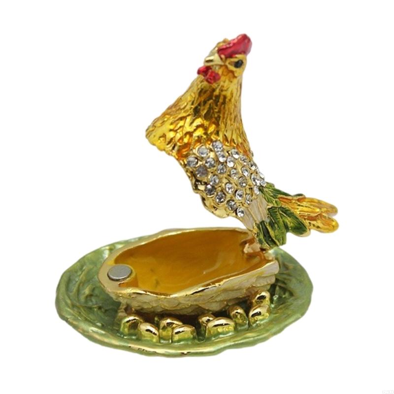 62KD Fengshui Hens Laying Eggs Metal Sculpture Chinese Wealth Prosperity Decorative Ornament for Home and Office Desk Decors