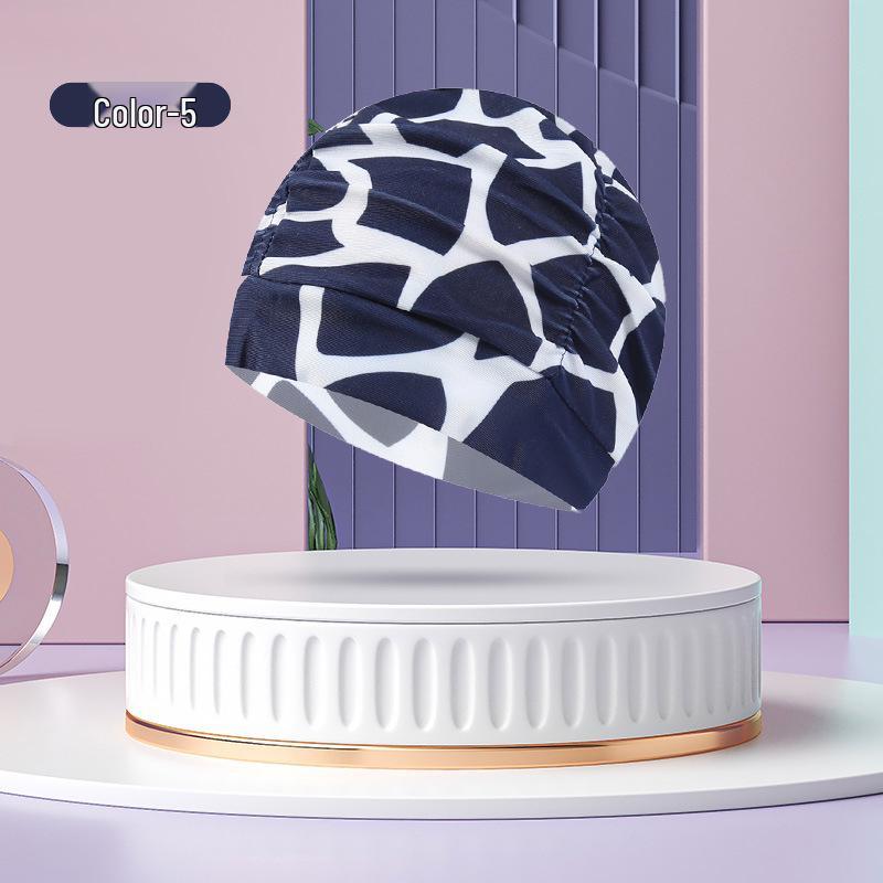 Unisex Adult Pleated Swim Cap – Fashionable, Non-Tightening with Hair and Ear Protection