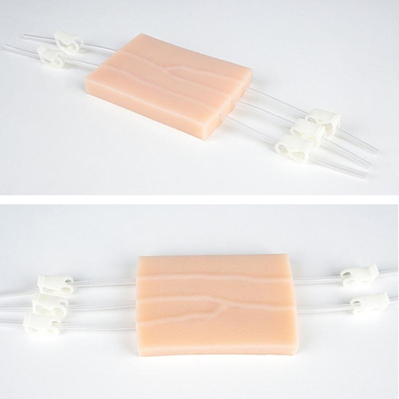 Injection Training Pad Model Silicone Human Skin Suture Training Injection Simulator Practice Pad Veins Imbedded Model