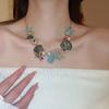 Star Shell Coral Rhinestone Chain Necklace for Women Boho Jewelry Accessories