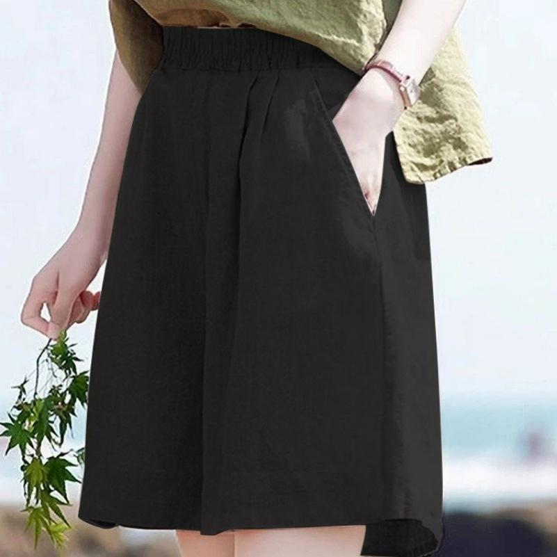 Linen Five-point Pants Loose Retro Casual Shorts Cotton and Linen Women's Pants