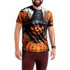 Halloween All Over Print T Shirt, Cute Pumpkin Graphic Tee for Women Men