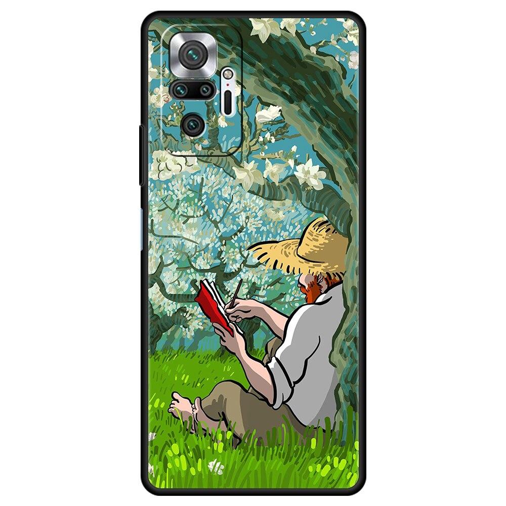 

Чехол для Xiaomi redmi note 11 10 9 pro 11T 9 9C 9A 8 K40 Funda Note 8pro 7 9S 9T, чехол в стиле ретро, ​​картина маслом, искусство Ван Гога, подсолнух Redmi k40
