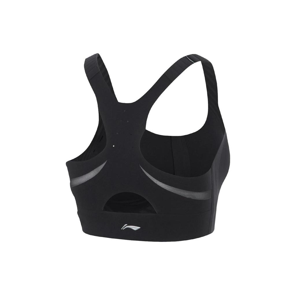 Li Ning Comfortable High Support Stretch Quick Dry Sports Bra Women Underwear Black AUBU036-5