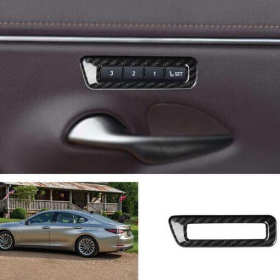 For Lexus ES250 300h 350 2019-22 ABS Carbon Fiber Seat Memory Switch Frame Trim