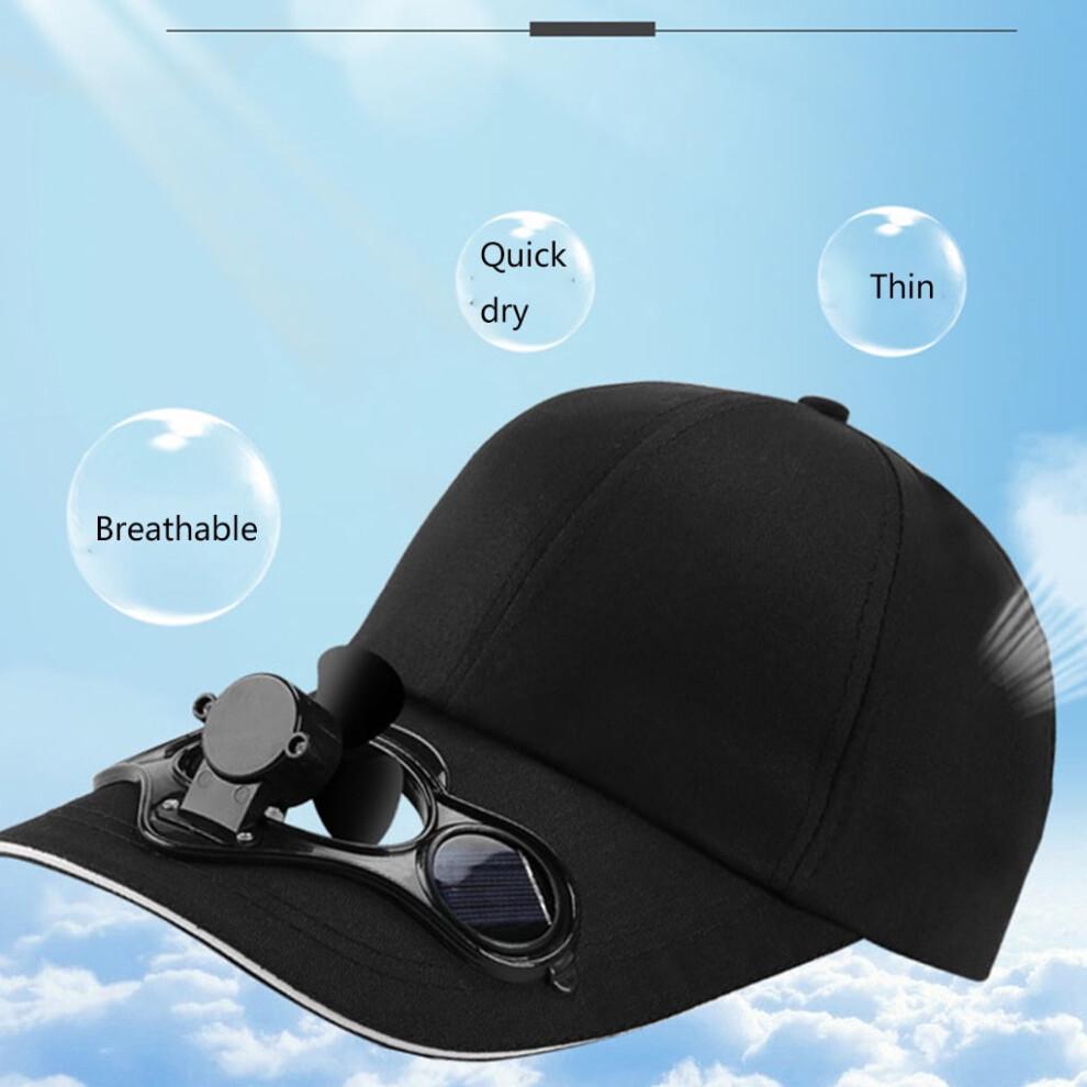 Solar-Powered Cooling Fan Baseball Cap