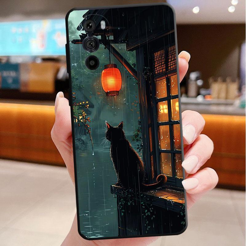 Japan Anime Street View Landscape Phone Case For Motorola Edge 60 50 40 Pro 60 50 40 30 Ultra Neo Fusion Moto G Play G Stylus G