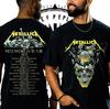 Metallica M72 World Tour 2025 Reprint Koszulka Unisex z Graficznym Nadrukiem w Stylu Vintage dla Zespołu Metalowego