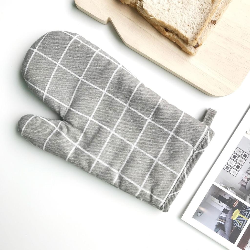 Nordic Wind Microwave Oven Insulated Gloves Hot Gloves High Temperature Resistant Kitchen Cotton Linen Baking
