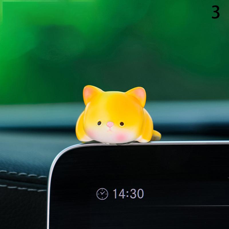 Mini Cartoon Animal Resin Decorative Toy Cute Computer Desktop Decoration Car Cute Doll Perfect Birthday Gift Choice Decoration