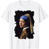 Distress Girl with a Pearl Earring Famous Painting Vermeer T-Shirt