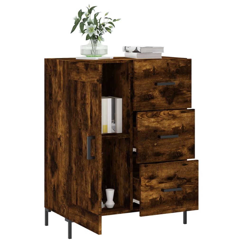 Sideboard Smoked Oak 69.5 X 34 X 90 Cm Wood Based Panel