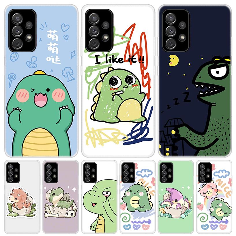 Dinosaur Cartoon Cute For Samsung Galaxy A51 A50 A71 A70 Phone Case A40 A41 A30 A31 A20E A21S A10 A11 A01 5G A6 A8 + A7 A9 Plus