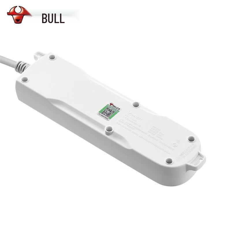 BULL 4-Outlet 1.8m Power Strip with Master Switch and Child Safety CN Plug (adapter Included)