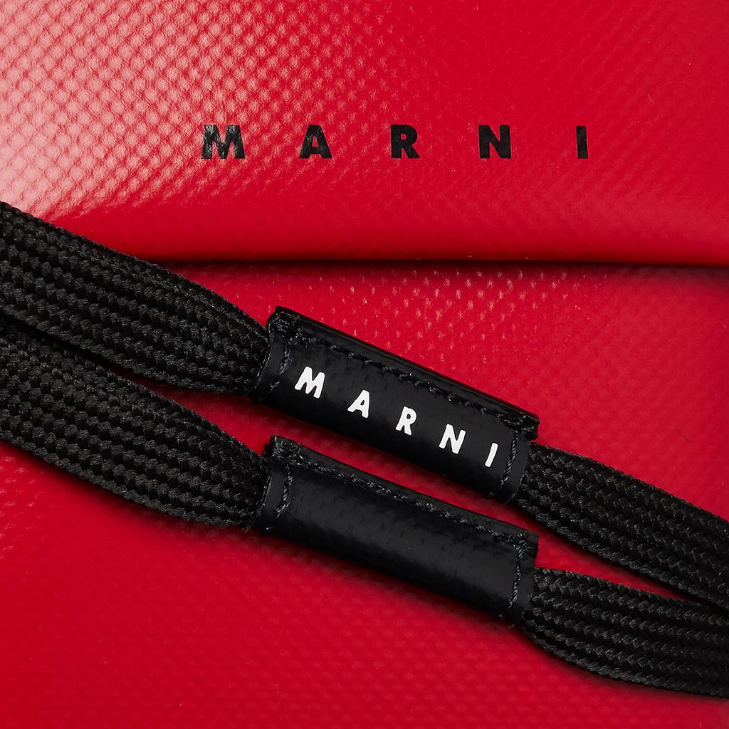 MARNI Neck Pouch TEMI0004A1-P3572 Phone CaseCard Holder, Men's, RedSilk White, Free Size [Used]