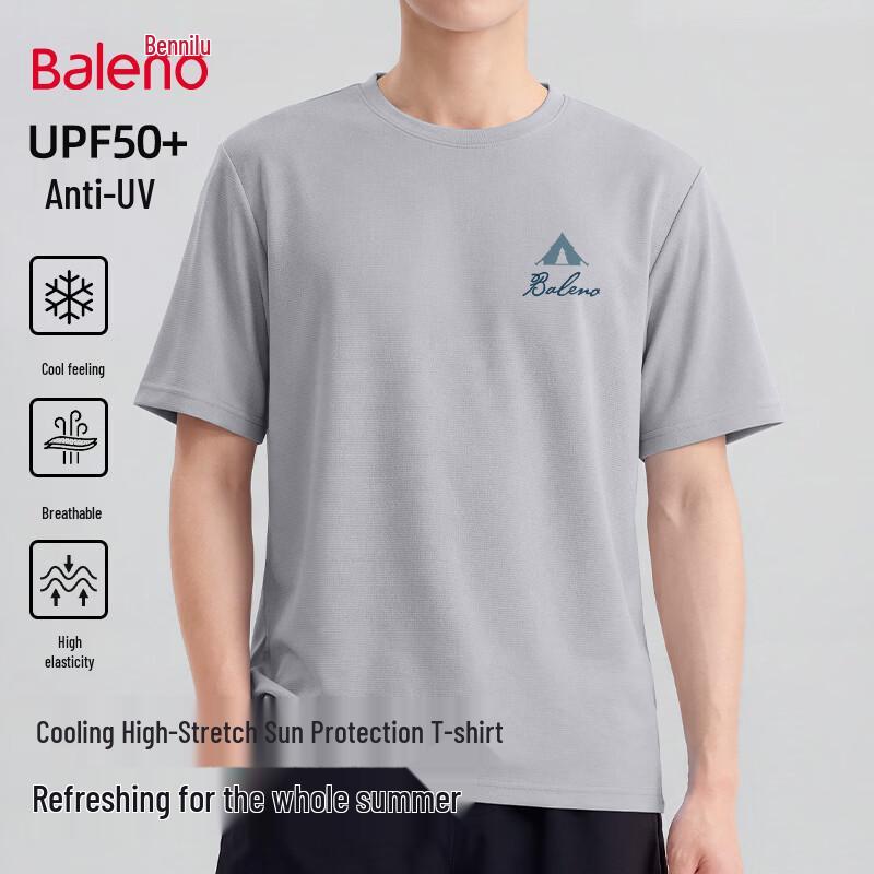

Baleno Men s Sun Protection Ice-Feel Short Sleeve T-Shirt XL