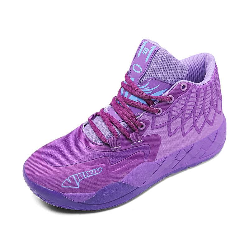 Men's Breathable Mesh Basketball Shoes - Colorful Youth Sports Sneakers