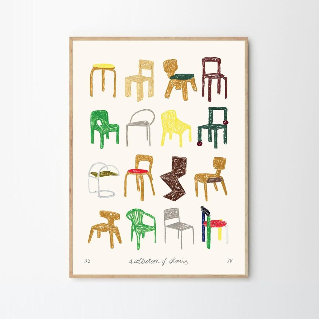 THE POSTER CLUB A Collection of Chairs Isabelle Vandeplassche 30×40cm