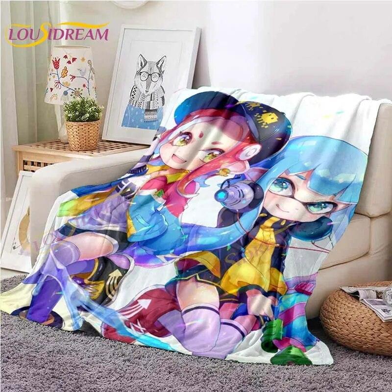 3D Cute Shooting Game Flannel Blanket Throw Blanket for Living Room Bedroom Bed Sofa Picnic Cover Blanket Kids Room Home Decor